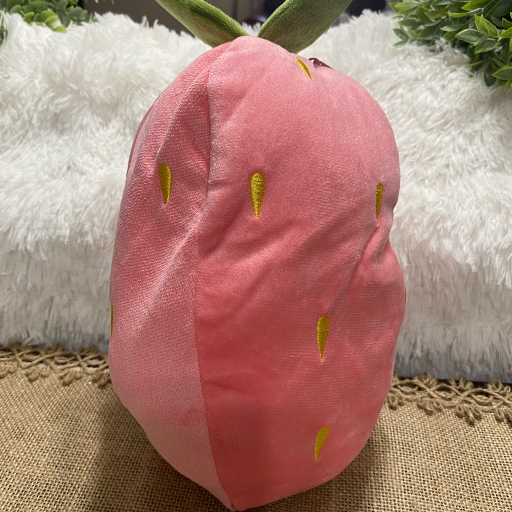 COPY - 2 in 1 pink strawberry/rabbit plush toy
